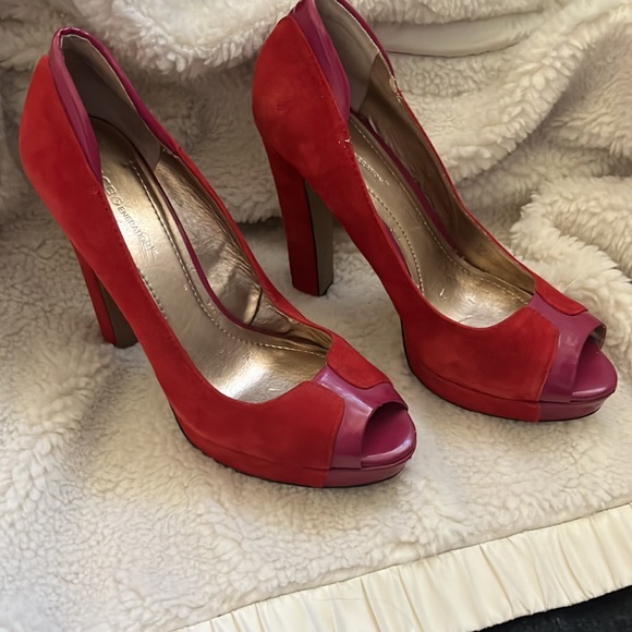 BCBGeneration Red/Magenta Chunky Heel size 9.5 - Picture 6 of 6